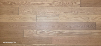 5 1/8" x 1/2"  Engineered White Oak Select & Better Natural Hardwood Flooring.
