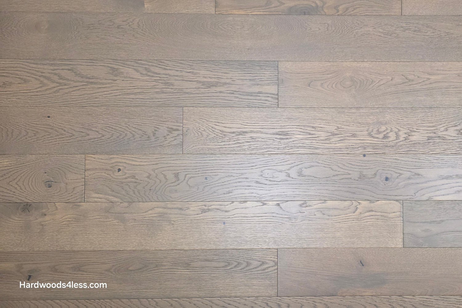 5 7/8" x 9/16" Engineered European Oak Roanoke Ridge Hardwood Flooring shown close up.