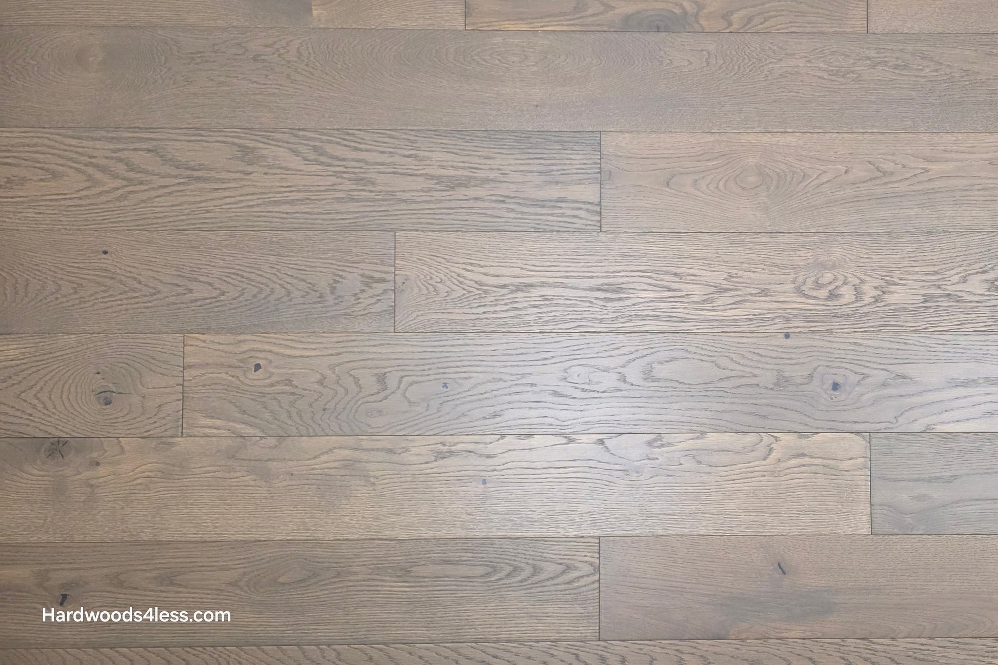 5 7/8" x 9/16" Engineered European Oak Roanoke Ridge Hardwood Flooring shown close up.
