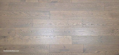 5 7/8" x 9/16" Engineered European Oak Roanoke Ridge Hardwood Flooring shown close up with a wide angle.