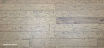 5" x 1/2" Engineered Hickory Flagstone Hardwood Flooring. Shown close up. 