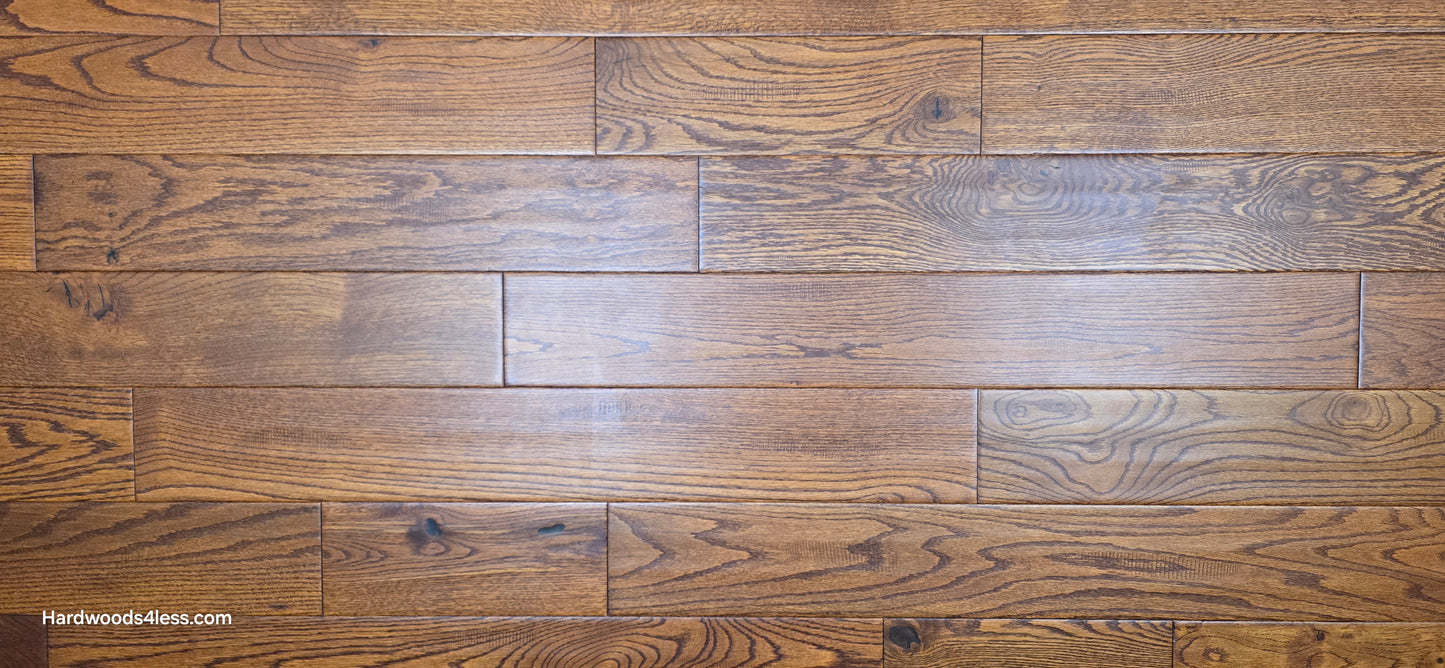 5" x 3/4" Solid Red Oak Affogato Hardwood Flooring