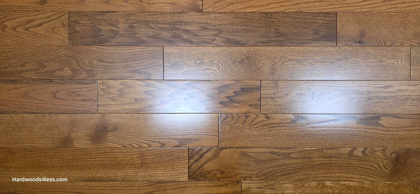 5 x 34 Solid Red Oak Hide Hardwood Flooring.