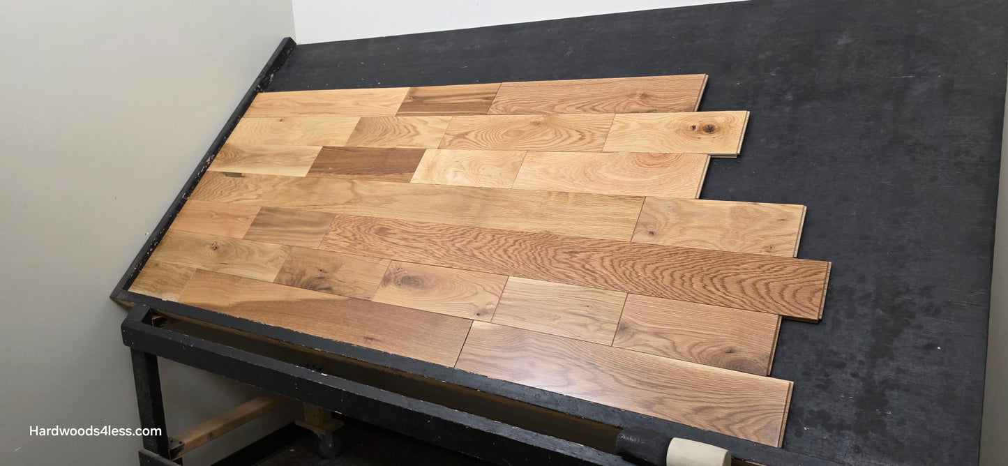5" x 3/4" Solid White Oak Natural Character Grade Hardwood Flooring