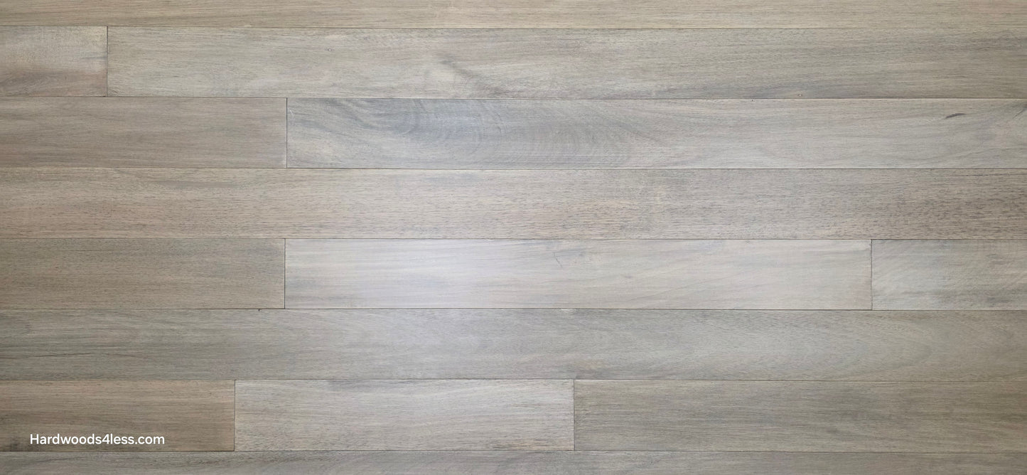 5" x 9/16" Engineered Brazilian Oak Light Grey Hardwood Flooring.