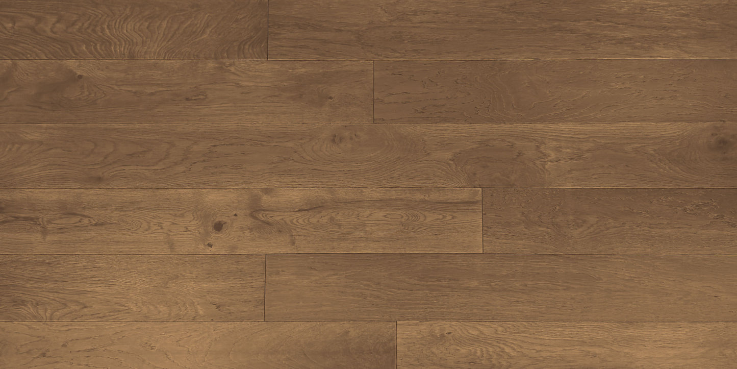 6" x 1/2" Engineered White Oak Barns Top View