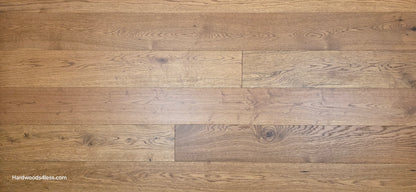6 1/2" x 1/2" Engineered European White Oak Tequila Sunrise Hardwood Flooring. Shown up close.