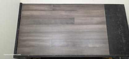6 1/2" x 1/2" Engineered Maple Autumn Ash Hardwood Flooring. Shown on a black shooting table