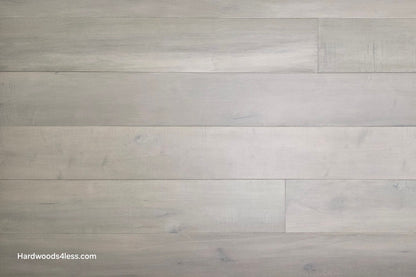 6 1/2" x 1/2" Engineered Maple Misty Moonlight Hardwood Flooring close up 