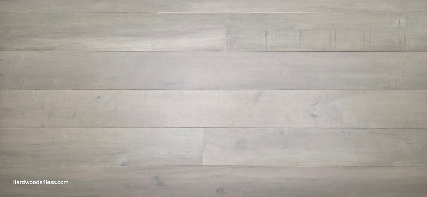 6 1/2" x 1/2" Engineered Maple Misty Moonlight Hardwood Flooring wide close up
