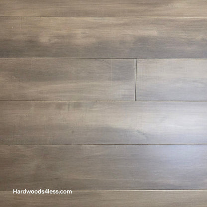 6 1/2" x 1/2" Engineered Maple Peat Hardwood Flooring. Shown close up.