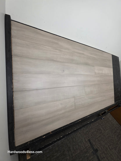 6 1/2" x 1/2" Engineered Maple Polar Palace Hardwood Flooring shown on a black shooting table.