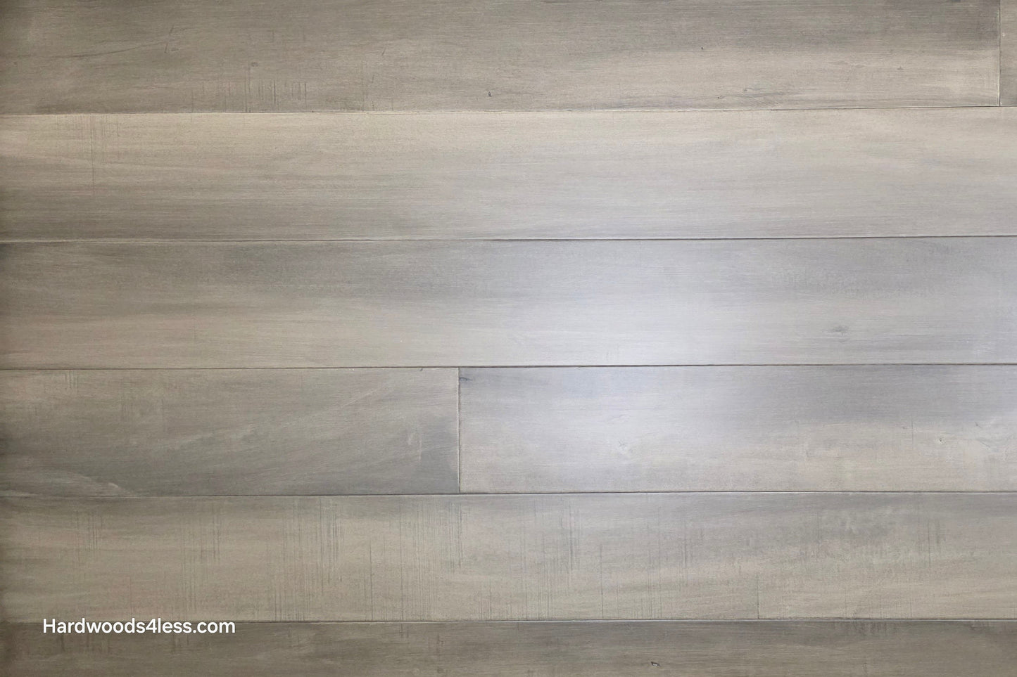 6 1/2" x 1/2" Engineered Maple Weathered Winter Hardwood Flooring close up 