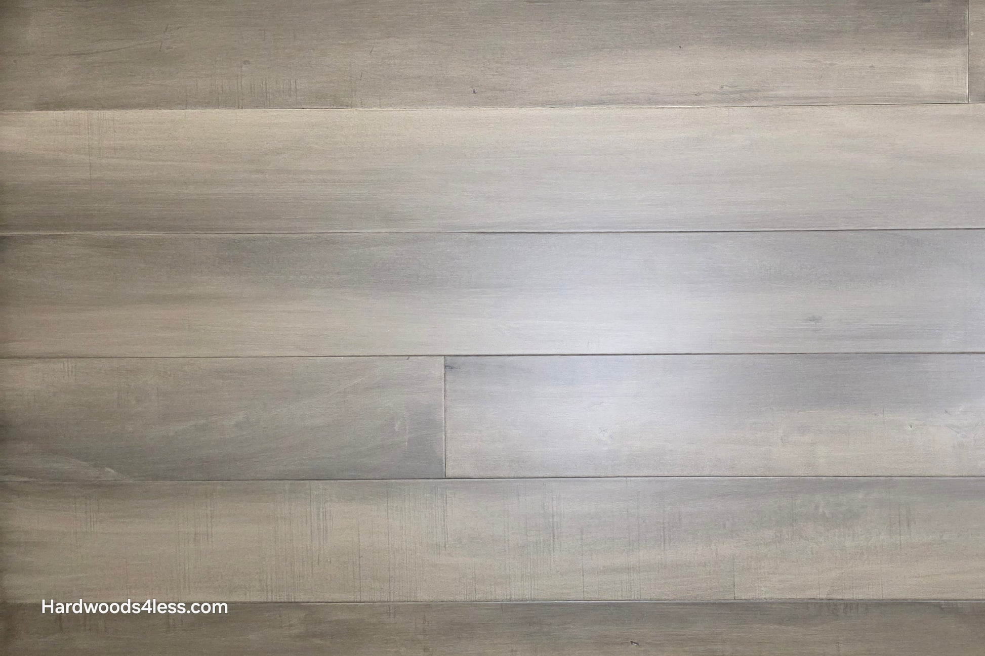 6 1/2" x 1/2" Engineered Maple Weathered Winter Hardwood Flooring close up 