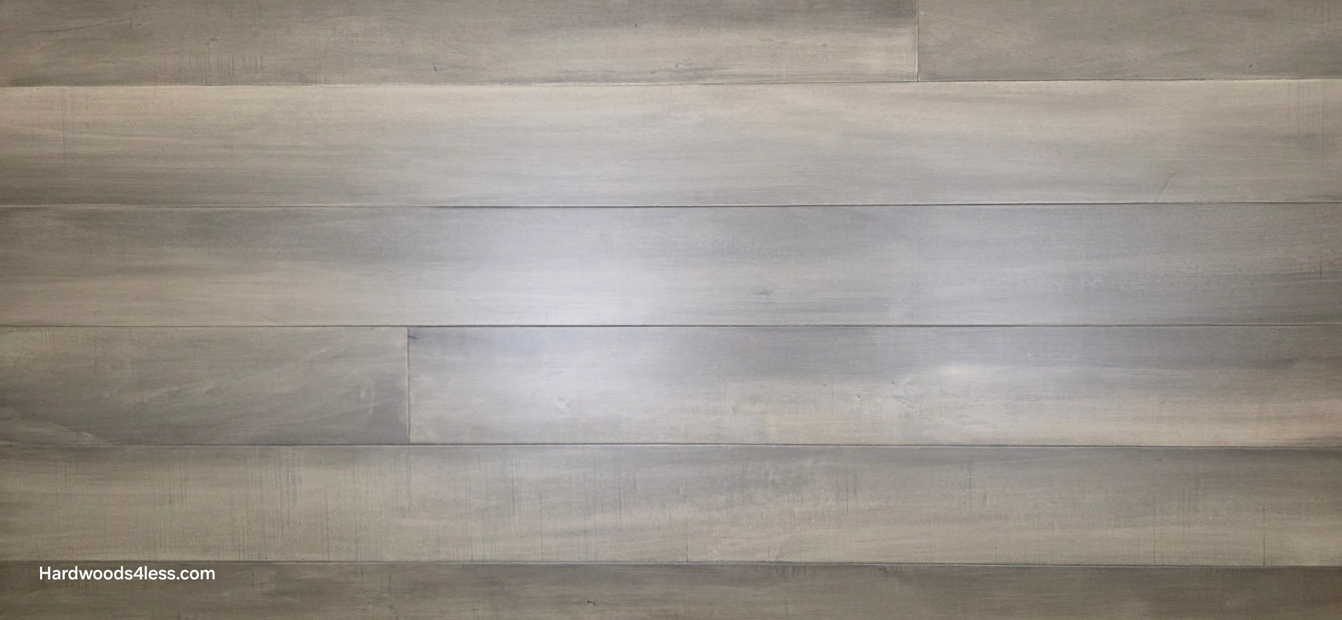 6 1/2" x 1/2" Engineered Maple Weathered Winter Hardwood Flooring wide angle close up