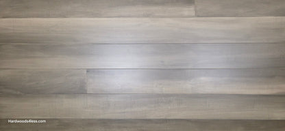 6 1/2" x 1/2" Engineered Maple Weathered Winter Hardwood Flooring wide angle close up