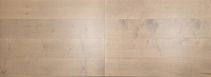 6 1/2" x 5/8" Engineered Maple Sandy Beach Hardwood Flooring. Wide lens close up. 