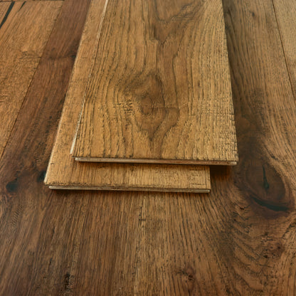 7 1/2" x 1/2" Engineered Antique Hickory Wimberly Stain Hardwood Flooring