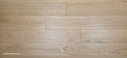 7 1/2" x 1/2" Engineered European White Oak Venice Hardwood Flooring. Shown close up.