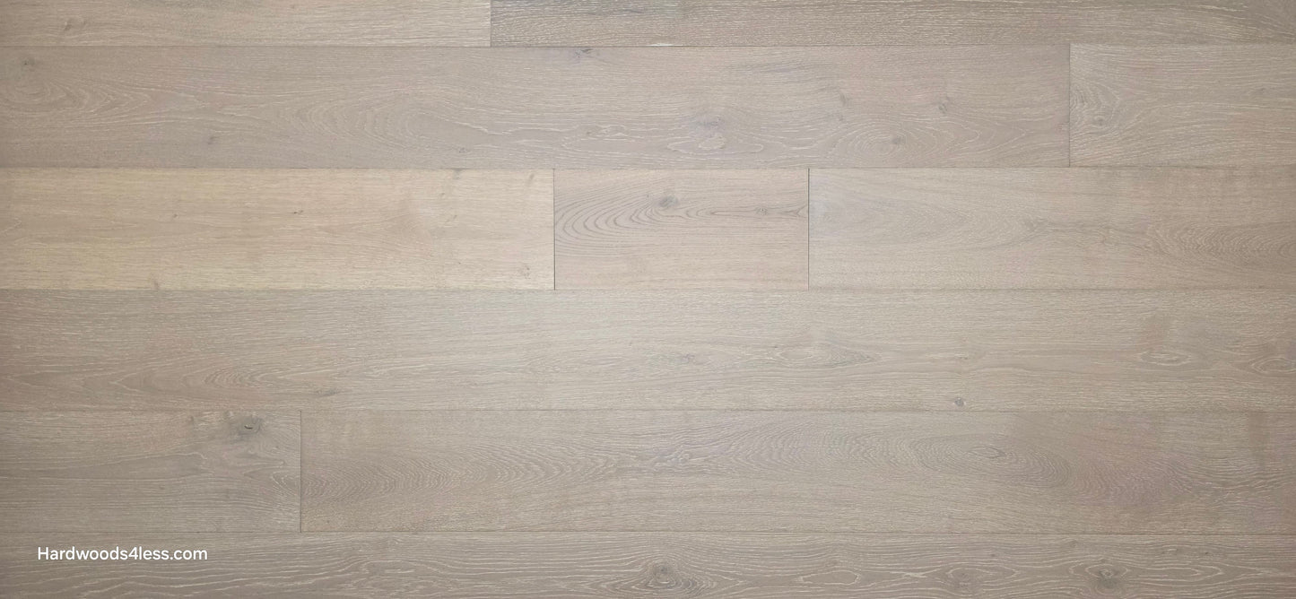7 1/2" x 9/16" Engineered European Oak Sark Hardwood Flooring shown close up.