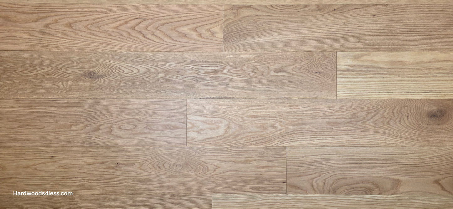 7" x 1/2" Engineered White Oak Natural Hardwood Flooring.