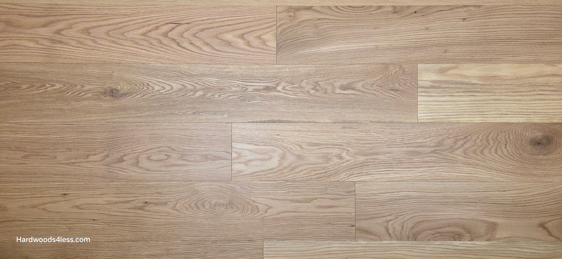 7" x 1/2" Engineered White Oak Natural Hardwood Flooring.