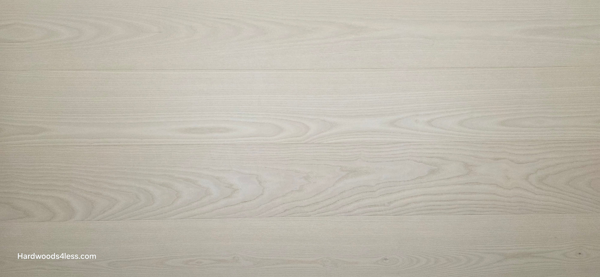 8.11" x 7/16" Modernized Engineered Ash Corbusier Hardened Hardwood Flooring. Close up.