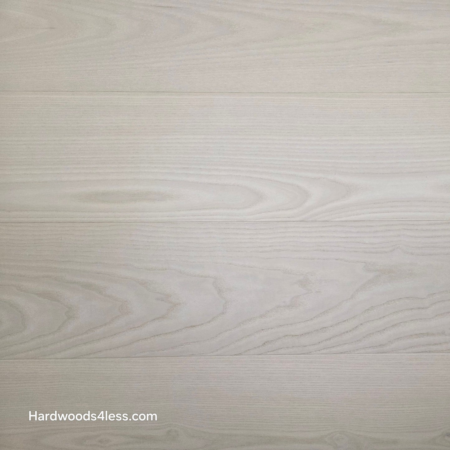 8.11" x 7/16" Modernized Engineered Ash Corbusier Hardened Hardwood Flooring. Close up.