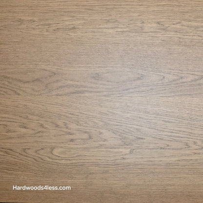 8.11" x 7/16" Modernized Engineered European Oak Calatrava Hardened Hardwood Flooring. Shown close up.