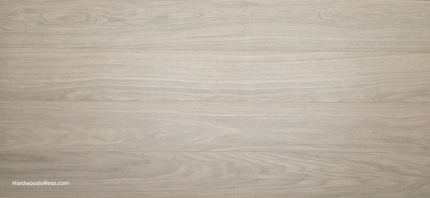 8.11 x 716 Modernized Engineered European Oak Corbusier hardened Hardwood Flooring. Shown Close up.