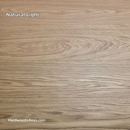 8.11" x 7/16" Modernized Engineered European Oak Hadid Hardened Hardwood Flooring. Shown in Natural lighting.