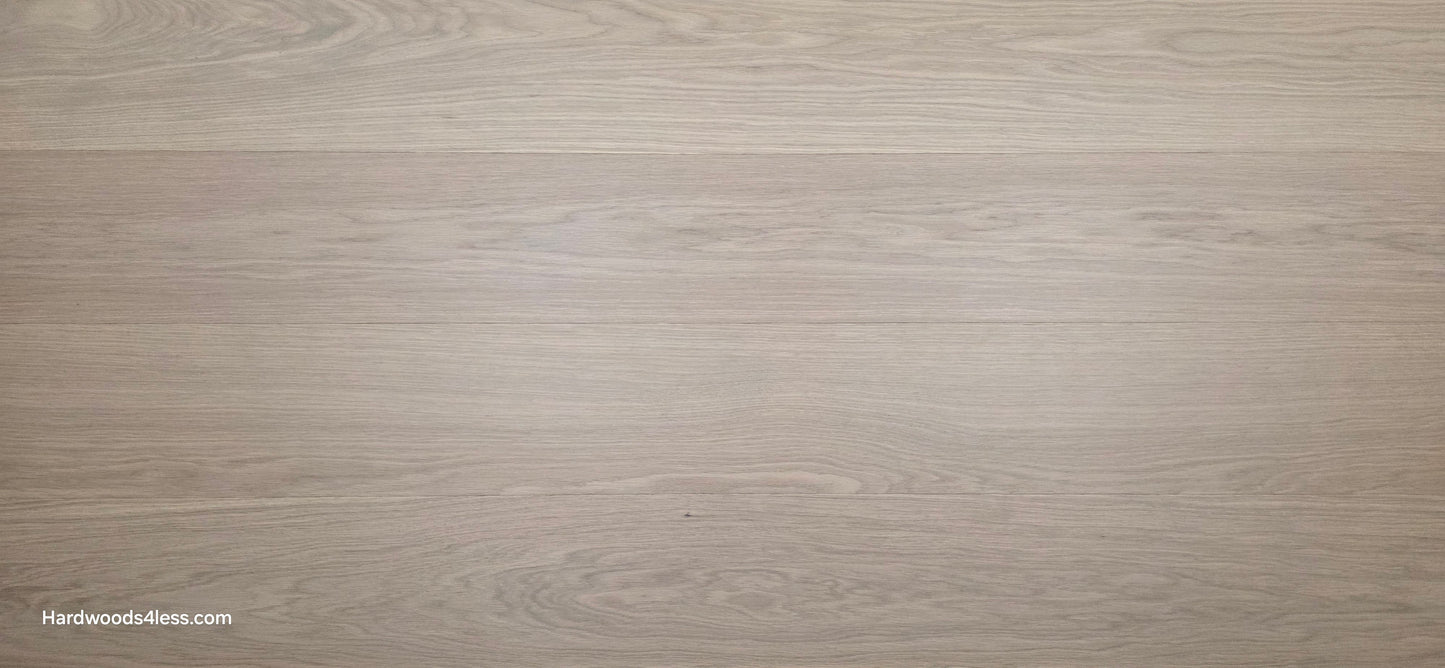 8.11" x 7/16" Modernized Engineered European Oak Foster Hardened Hardwood Flooring. Shown close up. 