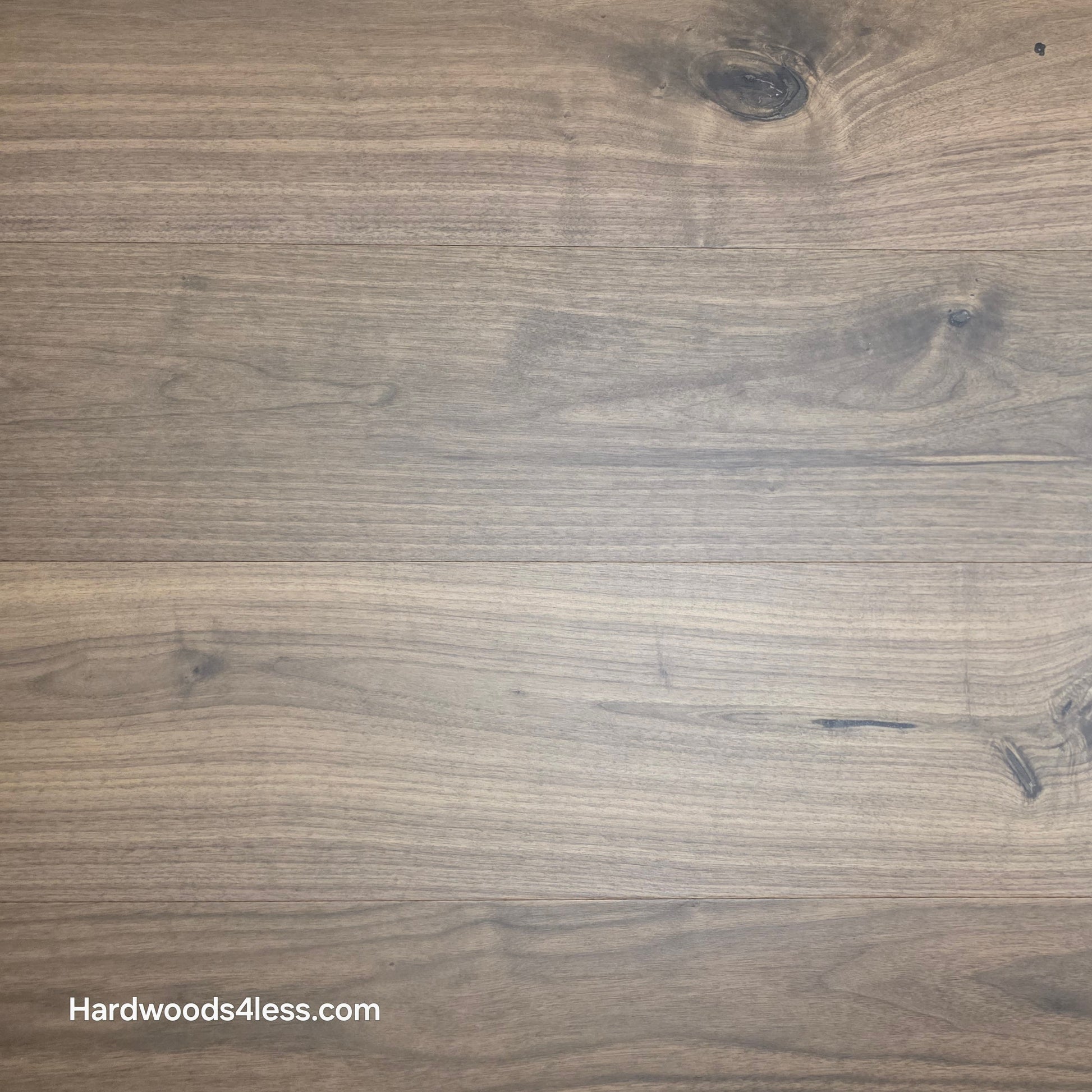 8.11" x 7/16" Modernized Engineered Walnut Calatrava Hardened Hardwood Flooring. Close up.