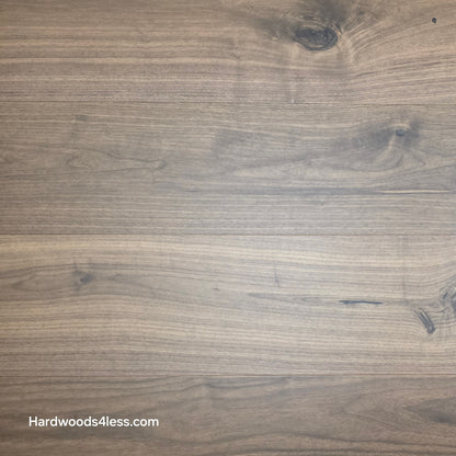 8.11" x 7/16" Modernized Engineered Walnut Calatrava Hardened Hardwood Flooring. Close up.