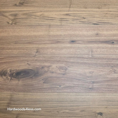 8.11" x 7/16" Modernized Engineered Walnut Wright Hardened Hardwood Flooring. Close up.