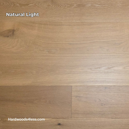 8.66" x 5/8" Engineered European Oak Pacific Grove Hardwood Flooring. Shown in natural lighting.