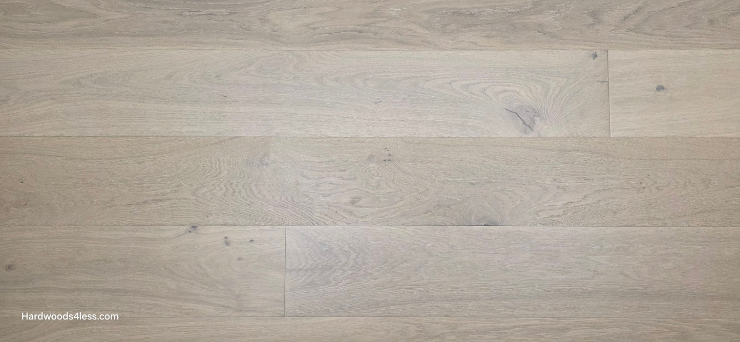 8.66" x 5/8" Engineered European Oak Solana Stain Hardwood Flooring. Close up.