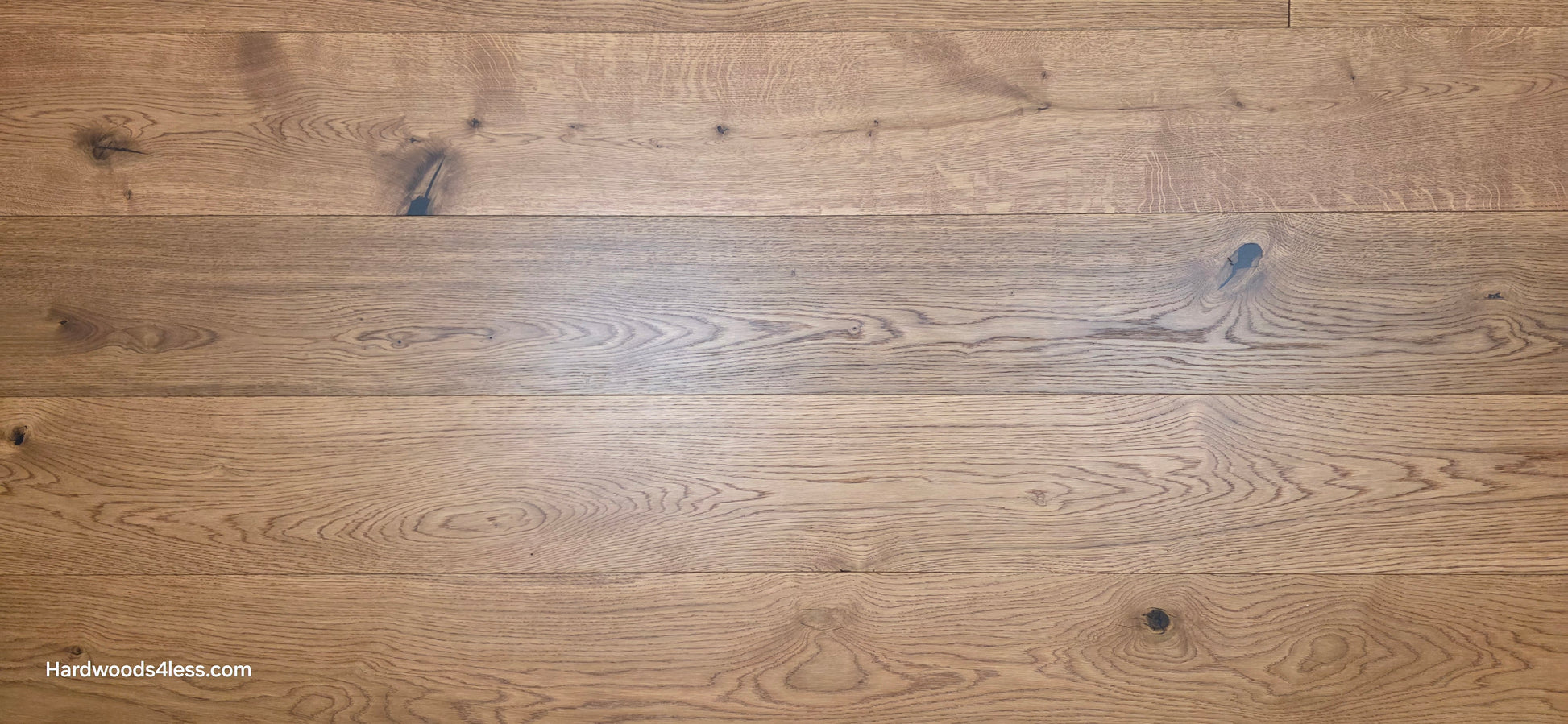 8 1/4" x 9/16" Engineered European Oak Helios Hardwood Flooring. Close up.