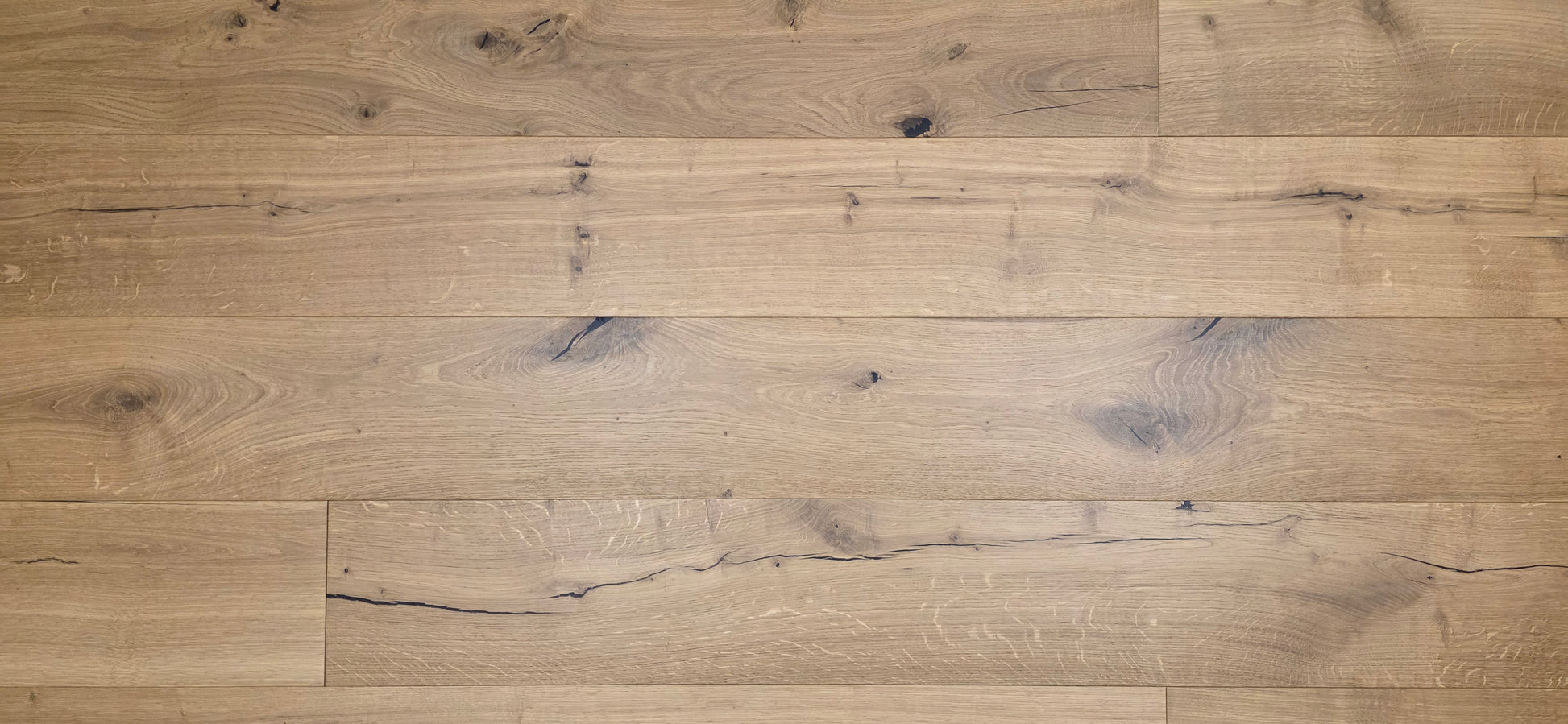 European White Oak hardwood flooring closeup wide