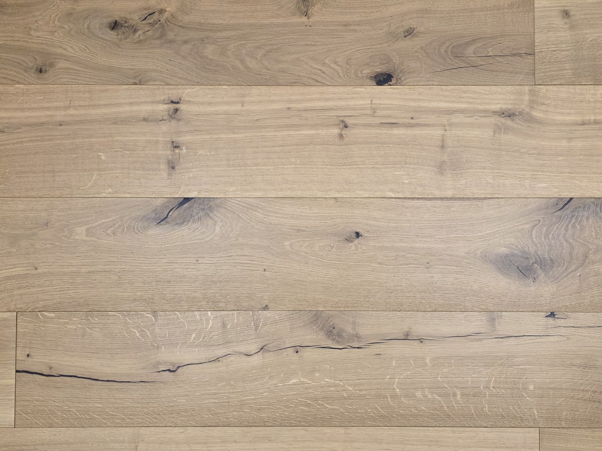 European White Oak hardwood flooring closeup