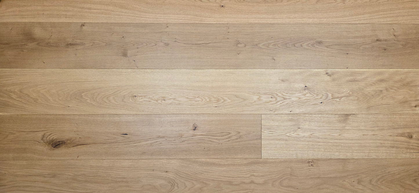 8 5/8" x 5/8" Engineered European Oak Buckwheat Hardwood Flooring wide close up