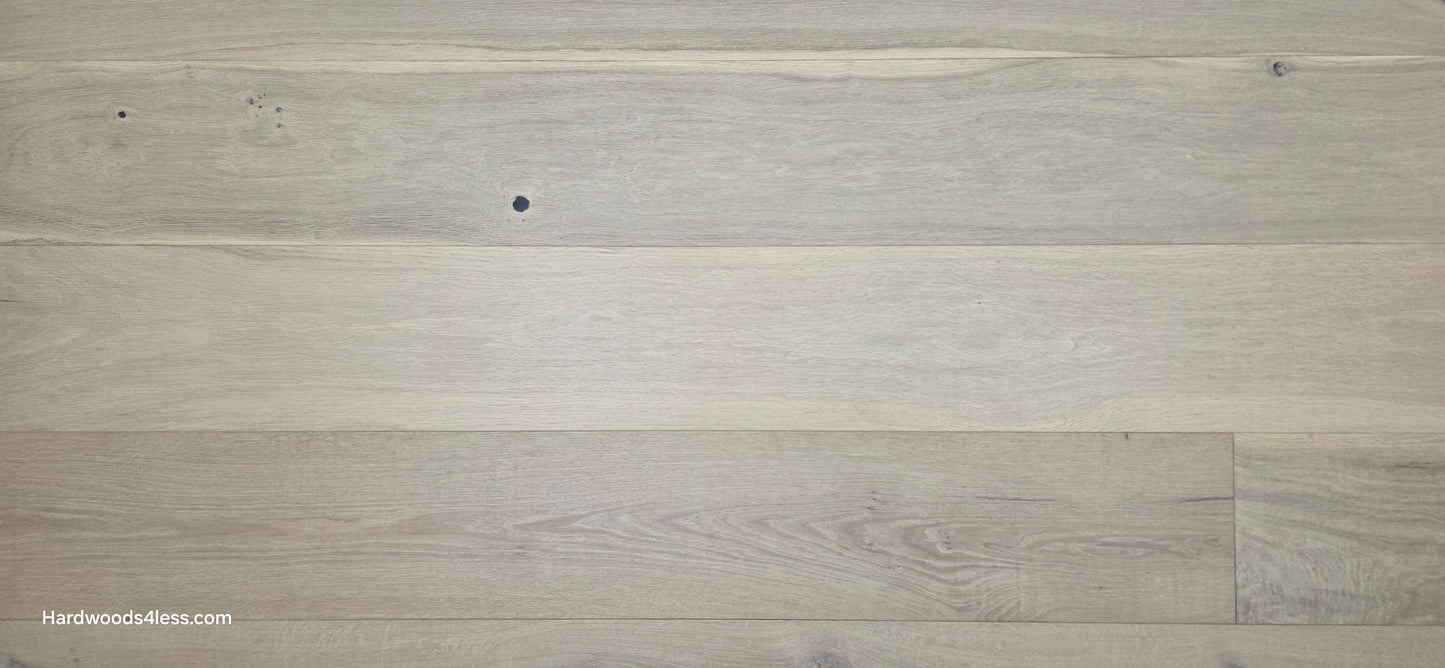 8 5/8" x 5/8" Engineered European Oak Granacci Hardwood Flooring. Close up; full format. 
