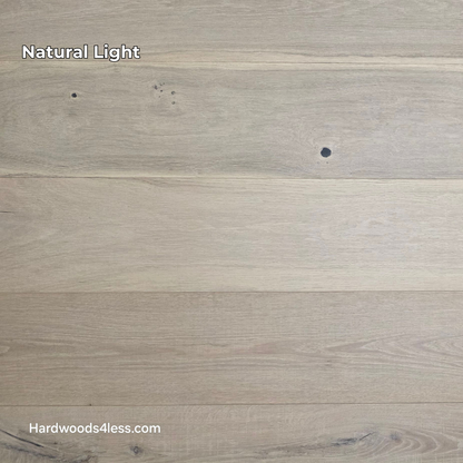 8 5/8" x 5/8" Engineered European Oak Granacci Hardwood Flooring. Shown in natural lighting. 
