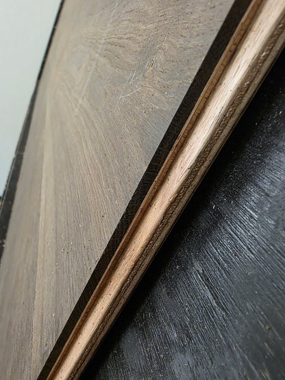 Engineered Unfinished Smoked European Oak Hardwood Flooring very close wear layer