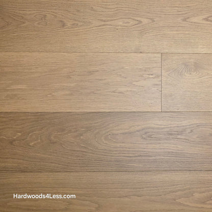 9 1/2" x 3/4" Engineered European Oak Albion Hardwood Flooring. Close up.