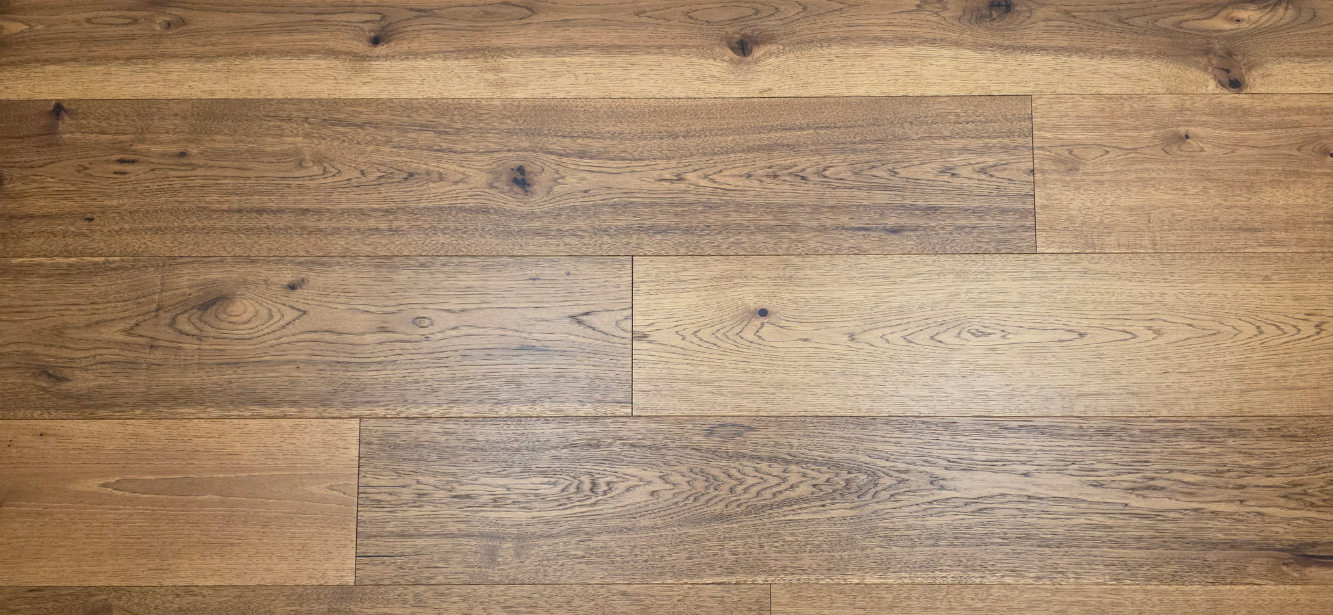 9 1/2" x 5/8" Engineered Hickory Andrews Hardwood Flooring wide close up 