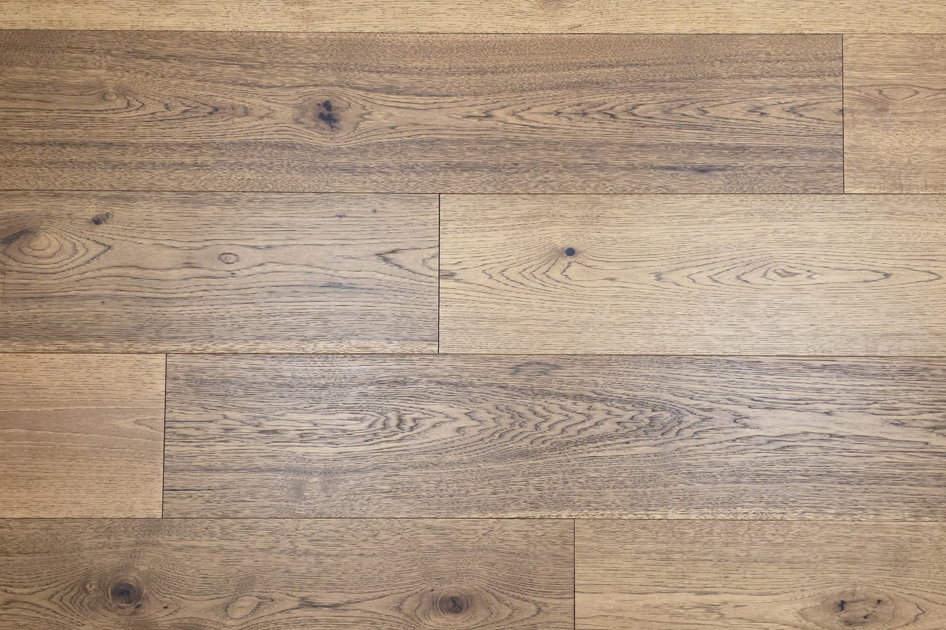 9 1/2" x 5/8" Engineered Hickory Andrews Hardwood Flooring close up
