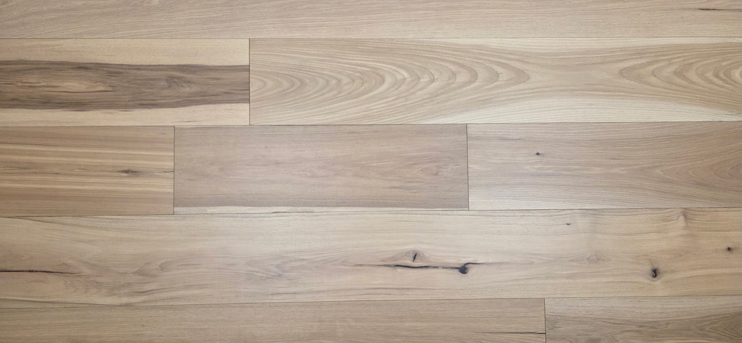 9 1/2" x 5/8" Engineered Hickory Chapman Hardwood Flooring wide close up