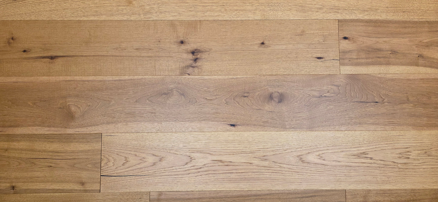 9 1/2" x 5/8" Engineered Hickory Collins Hardwood Flooring wide close up