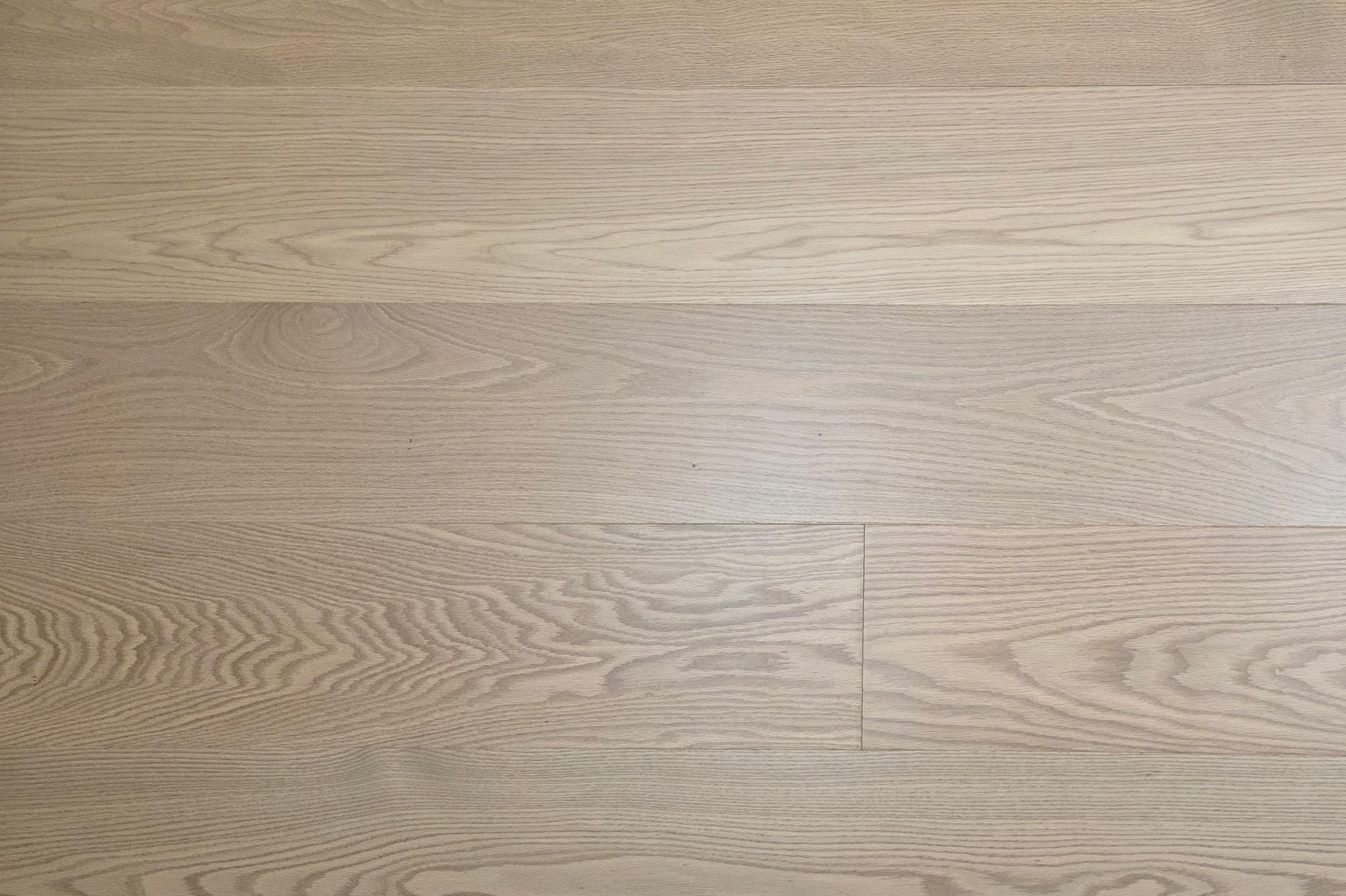 9 1/2" x 5/8" Engineered White Oak Swan Hardwood Flooring close up.